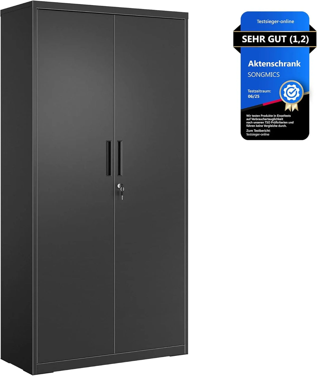 SONGMICS 5-półkowa OMC015B01 Szafa – z półkami, regulowana konstrukcja, 40 × 80 × 180 cm, z półkami, z metalu