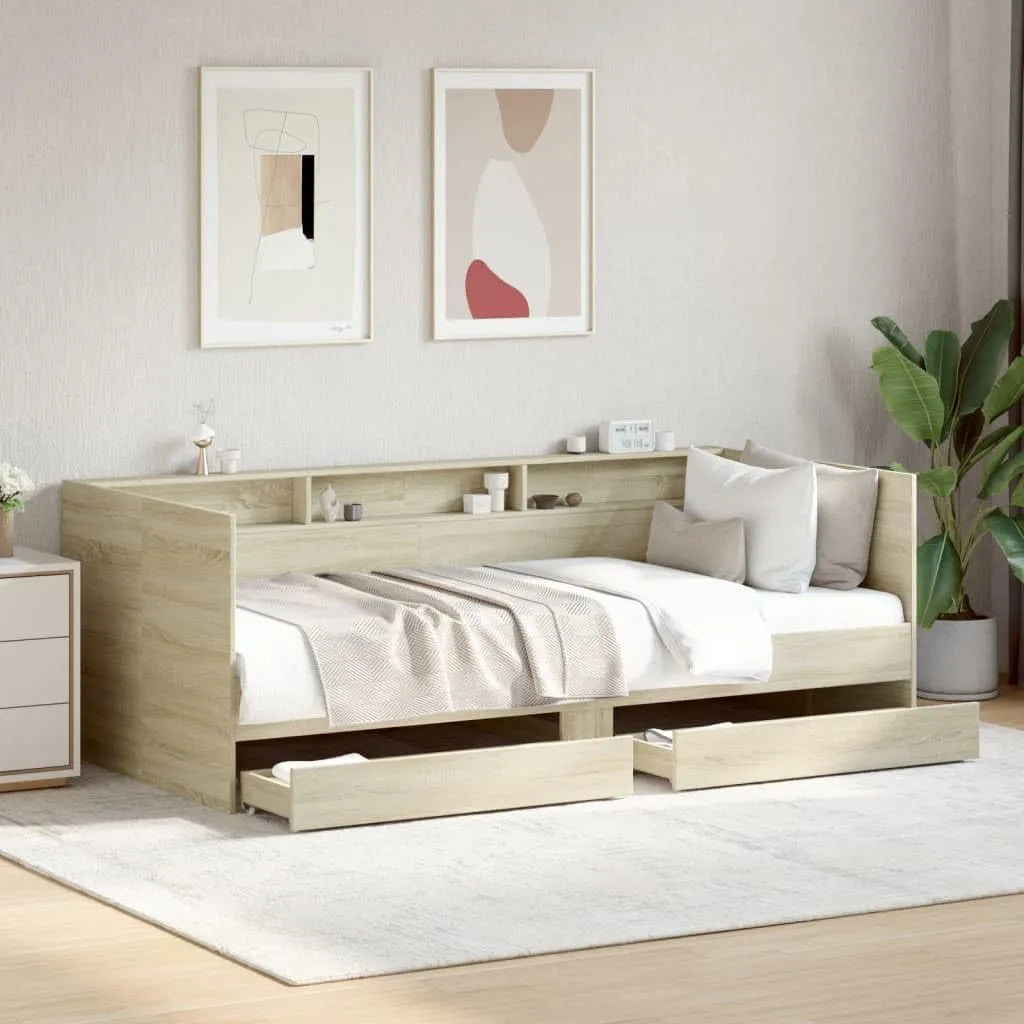 Sofa – z szufladami, 75 × 190 cm, 2 w, rozkładana konstrukcja