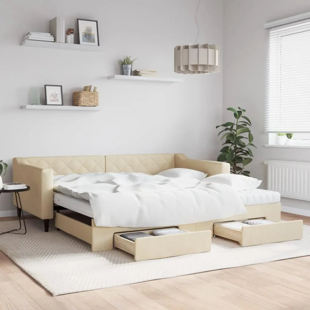 Sofa: z szufladami, z funkcją spania, 100 × 200 cm