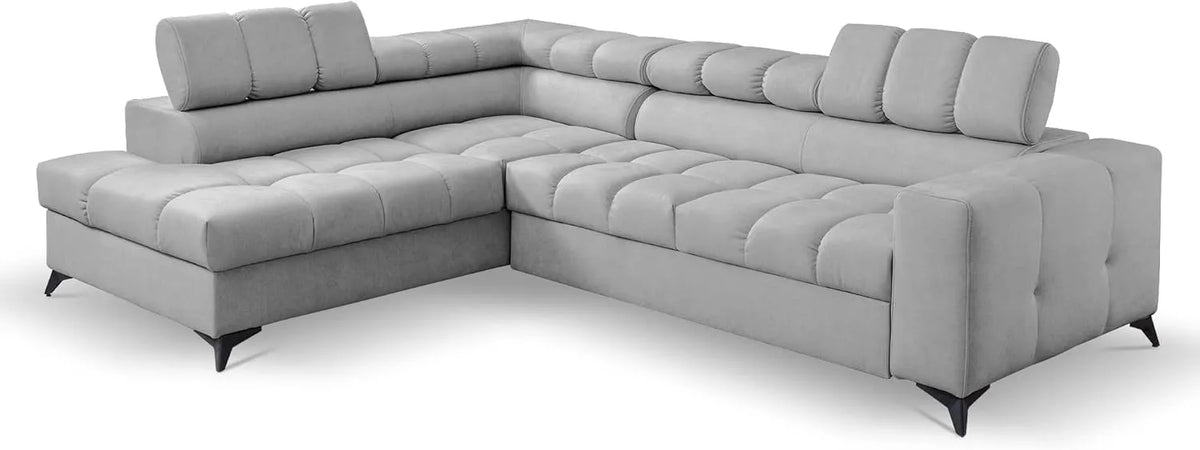 Sofa narożna: w kształcie litery L, lewy Narożnik i sofa w kształcie L, regulowana konstrukcja, 267 cm