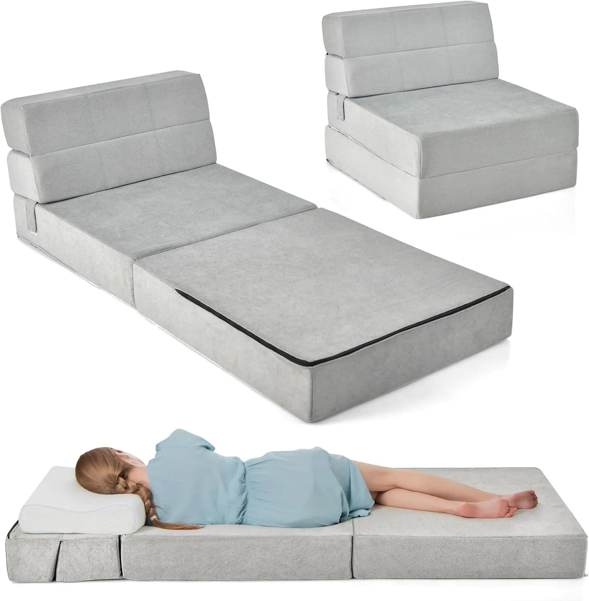Sofa rozkładana i sofa z funkcją spania: z funkcją relaks, wypełnienie piankowe, składana konstrukcja, 15 cm, 3 w