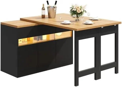 Wyspa kuchenna — wolnostojący, ze schowkiem, obrotowy, wyświetlacz LED, 180 cm