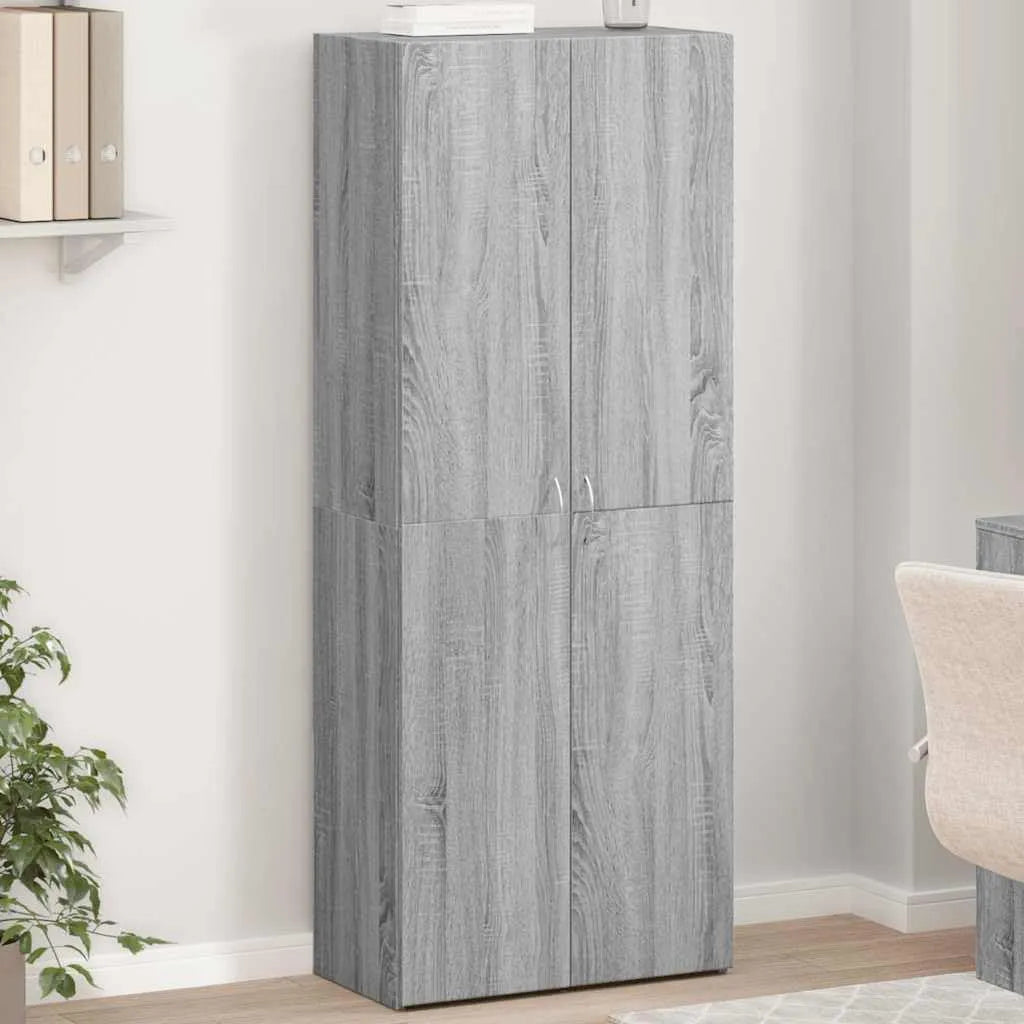 Szafka na akta Sonoma szara: z drewna, 60 × 32 × 153 cm, 4 p, szary