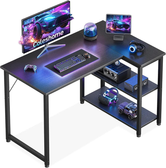 Biurko i stół komputerowy — kompaktowa konstrukcja, gamingowy, 100 × 70cm, czarny