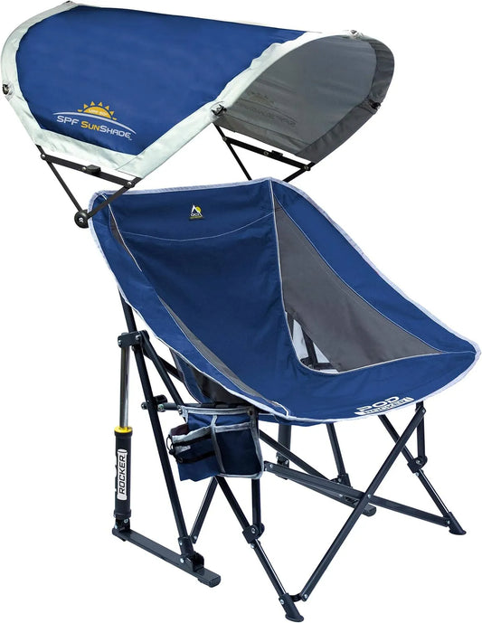 Outdoor Pod Rocker z osłoną przeciwsłoneczną bujany fotel plażowy