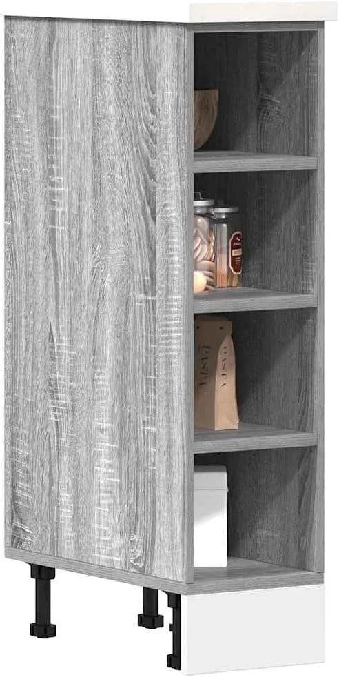 Szafka dolna Ryga Sonoma szara materiał drewnopochodny – z drewna, ze schowkiem, regulowana konstrukcja, 20 × 44, 5 × 81, 5 cm, szary