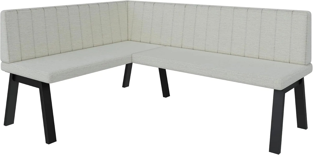 Sofa narożna – 128 × 168, z metalu