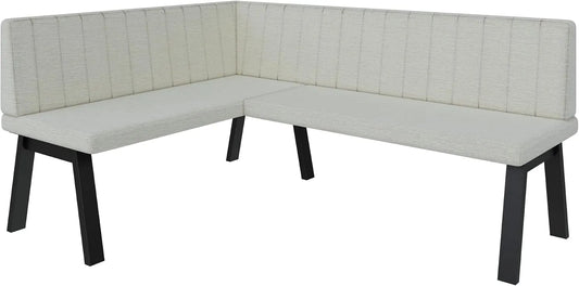Sofa narożna – 128 × 168, z metalu