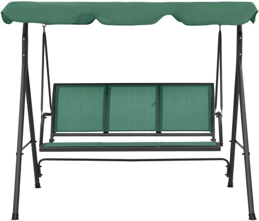 Huśtawka ogrodowa Hollywood — 170 cm, zielony, z metalu
