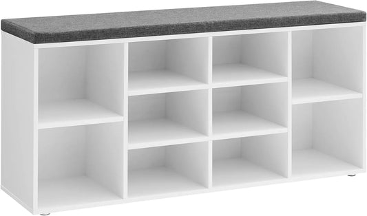 VASAGLE LHS10WT Szafka na buty i komoda obuwnicza — 104 × 30 × 48 cm, biały