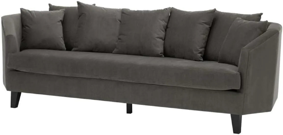 Sofa – z poduszkami, 240 × 95 × 78 cm, czarny
