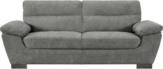 Sofa – tapicerka materiałowa, 3-osobowa, 210 × 88 × 90 cm, szary, tapicerka materiałowa