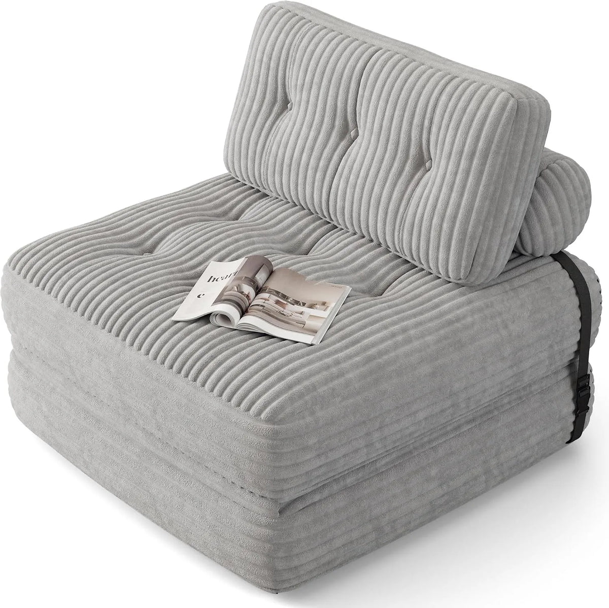 Sofa rozkładana i sofa z funkcją spania – z funkcją relaks, ze sztruksu, tapicerka materiałowa, wypełnienie piankowe, 190 × 85 cm, 2 w