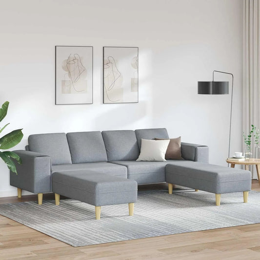 Sofa narożna — z podłokietnikami, brązowy
