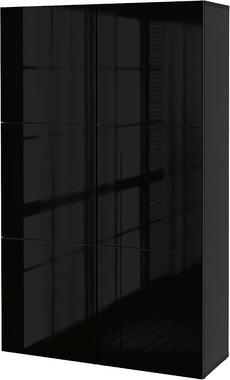 IKEA BESTÅ Kombinacja do przechowywania z drzwiami: 120 × 42 × 193 cm, czarny