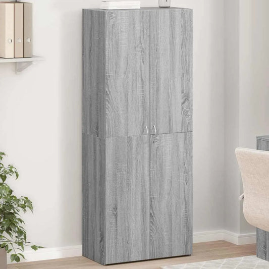 Szafka na akta Sonoma szara: z drewna, 60 × 32 × 153 cm, 4 p, szary