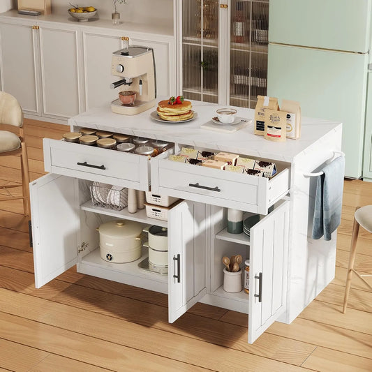 Wyspa kuchenna 120 x 60 x 91 cm: z półkami, z portem USB, regulowana konstrukcja, 120 × 60 × 91 cm, 1, 5 m, z półkami, z metalu